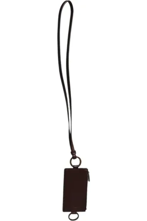 Dolce & Gabbana Tilbehør, unisex, Brun, ONE SIZE, Læder, Brun Læder Logo Kortholder Pung