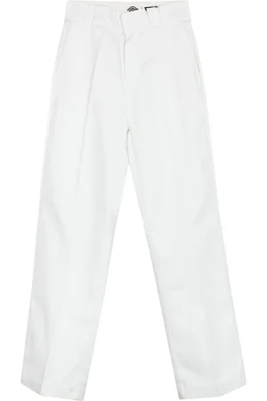 Dickies Bukser, Dame, Hvid, W28, Bomuld, Hvid Cropped Arbejdspant Klassisk Bomuld