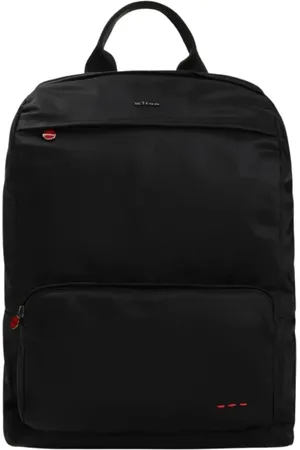 Kiton Taske, Herre, Sort, ONE SIZE, Nylon, Sort rygsæk til moderne mand