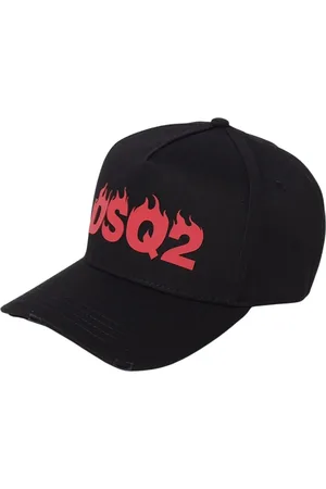 Dsquared2 Tilbehør, Herre, Sort, ONE SIZE, Bomuld, Flames Logo Kasket