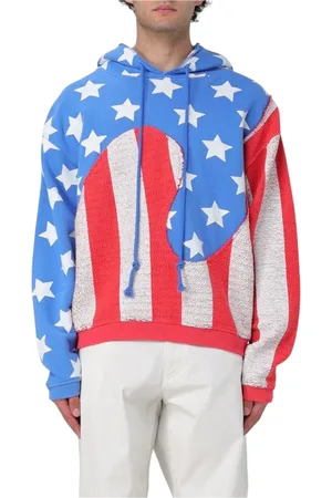 ERL Sweathshirts & Hoodies, Herre, Blå, M, Blå Flag Hoodie