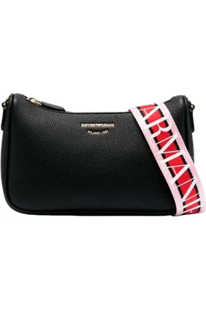 Emporio Armani Taske, Dame, Sort, ONE SIZE, Uld, Mini Taske med Rød Bånd