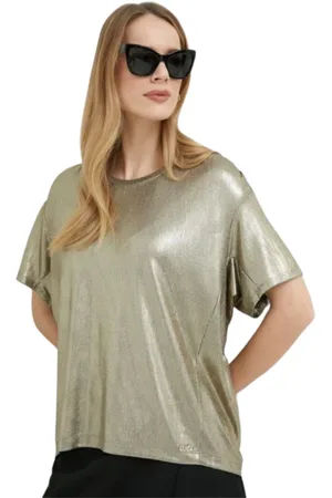 Liu Jo Bluser & Skjorter, Dame, Gul, XS, Uld, Guld Kvinders Top Model Ta3095