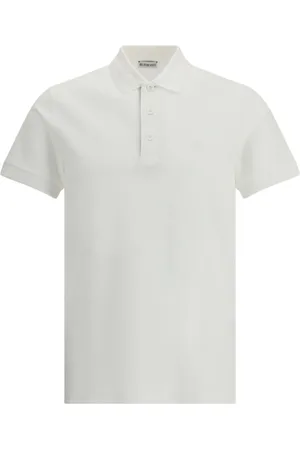 Burberry Top, Herre, Hvid, XL, Bomuld, Polo Shirt med Equestrian Knight