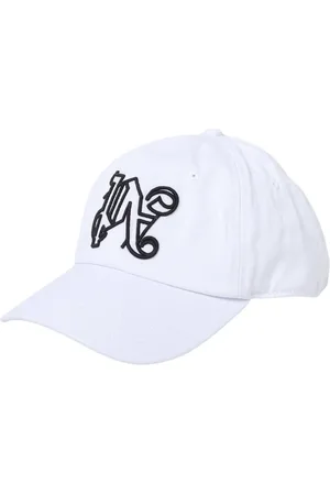 Palm Angels Tilbehør, Herre, Hvid, ONE SIZE, Bomuld, Broderet Logo Baseball Cap