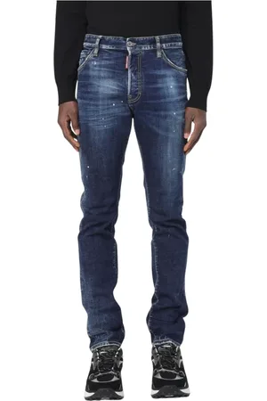 Dsquared2 Jeans, Herre, Blå, XL, Denim, Cool Distressed Skater Jeans