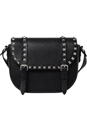 VALENTINO GARAVANI Taske, Herre, Sort, ONE SIZE, Uld, Sort Rockstud Skuldertaske Med Nitter