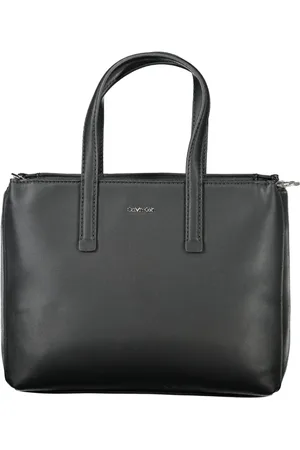 Calvin Klein Taske, Dame, Sort, ONE SIZE, Uld, Sort damehåndtaske med justerbar rem