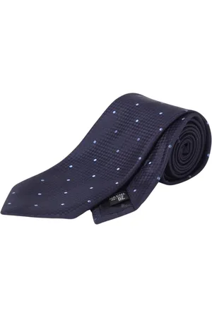 Emporio Armani Tilbehør, Herre, Blå, ONE SIZE, Blå Polka Dot Silke Slips