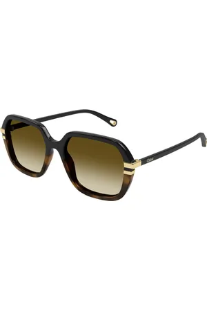 Chloé Tilbehør, Dame, Brun, 57 MM, Sort Havana/Brunt Skygge Solbriller