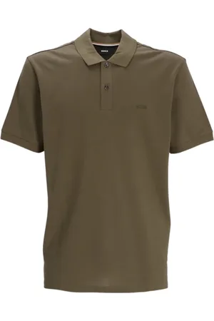 HUGO BOSS Top, Herre, Grøn, 2XL, Bomuld, Klassisk Bomuldspolo Skjorte Olivengrøn