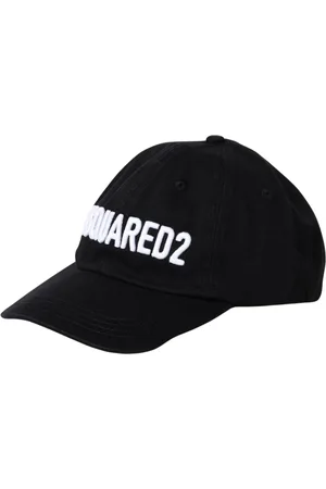 Dsquared2 Tilbehør, Herre, Sort, ONE SIZE, Uld, Sort Logo Baseball Cap Stilfuld Hat