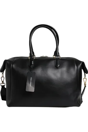 Dolce & Gabbana Taske, Dame, Sort, ONE SIZE, Uld, Sort Læder Hånd Skulder Duffle Taske
