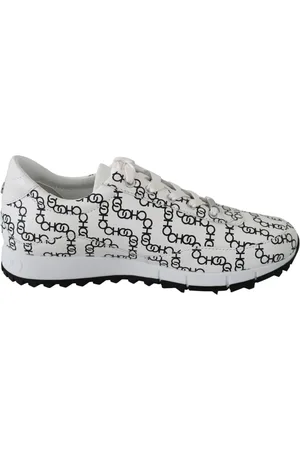 Jimmy Choo Sko, Dame, Flerfarvet, 35 EU, Læder, Monokrom Læder Slip-On Sneakers