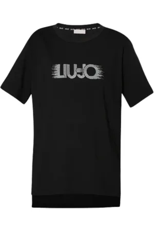Liu Jo Top, Dame, Sort, XS, Bomuld, Basis Rund Hals Bomuld T-Shirt