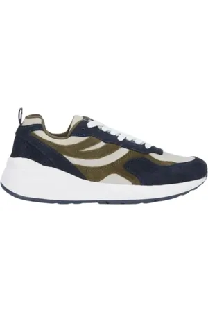 K-Way Sko, Herre, Flerfarvet, 42 EU, Træning Sneakers 3.0 Beige Grå Blå