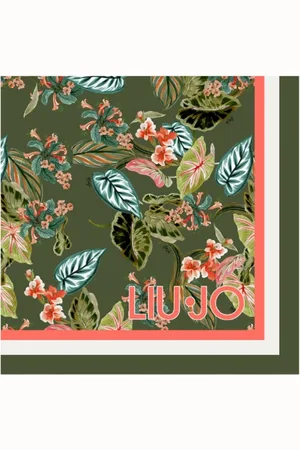 Liu Jo Tilbehør, Dame, Flerfarvet, ONE SIZE, Polyester, Mørk Khaki Jungle Pareo