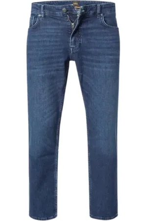 HUGO BOSS Jeans, Herre, Blå, W29 L32, Bomuld, Klassiske Tapered Leg Blå Jeans