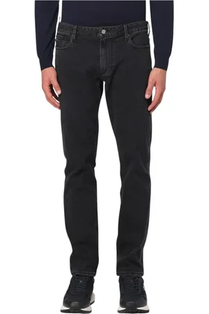 Emporio Armani Jeans, Herre, Grå, W38, Bomuld, Moderne Grå Straight Leg Jeans
