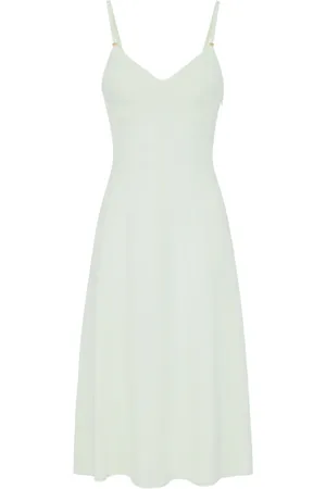 Elisabetta Franchi Kjole, Dame, Grøn, L, Mint Flared Elegant Midi Kjole