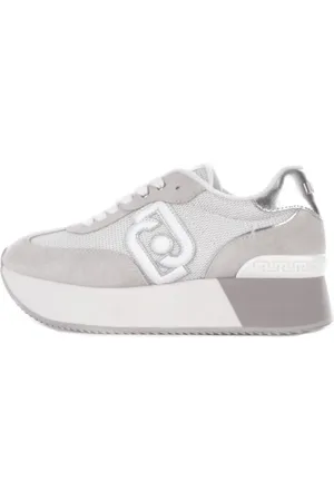 Liu Jo Sko, Dame, Hvid, 39 EU, Uld, Hvide Sport Sneakers Ruskind Mesh