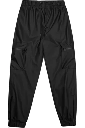 Rains Bukser, Herre, Sort, L, Polyester, Vandtætte Cargo Bukser Elastisk Talje