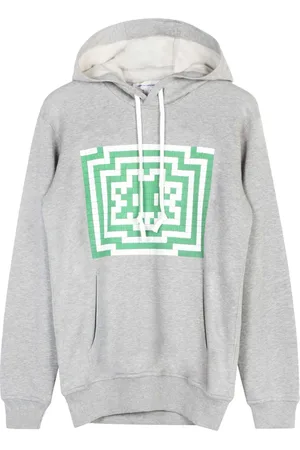 Comme des Garçons Sweathshirts & Hoodies, Herre, Grå, XL, Bomuld, Grå Langærmet Grafisk Hættetrøje