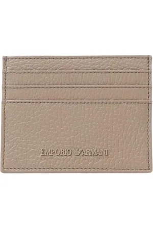 Emporio Armani Tilbehør, Herre, , ONE SIZE, Læder, Sort Læderkortholder Pung