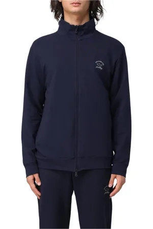 Paul & Shark Sweathshirts & Hoodies, Herre, Blå, M, Bomuld, Sort Track Jacket Activewear
