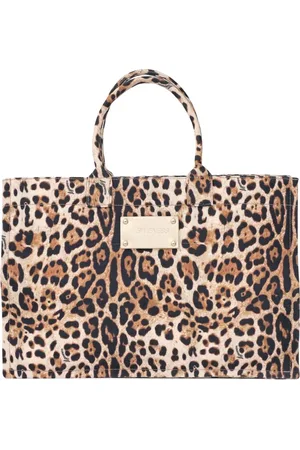 4GIVENESS Taske, Dame, Brun, ONE SIZE, Uld, Leopard Print Strandtaske