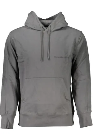 Calvin Klein Sweathshirts & Hoodies, Herre, Grå, M, Bomuld, Elegant Grå Hættetrøje