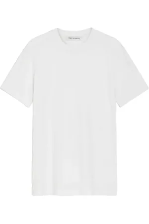 Trussardi Top, Herre, Hvid, S, Bomuld, Greyhound Broderet Bomuld Stræk T-Shirt