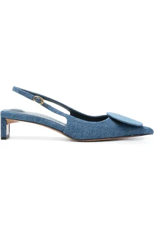 Jacquemus Sko, Dame, Blå, 38 EU, Denim, Blå Denim Hæle til Kvinder