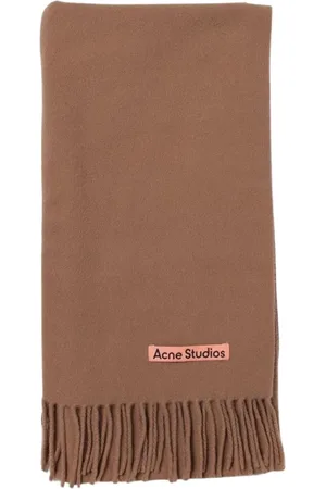 Acne Studios Tilbehør, Herre, Brun, ONE SIZE, Uld, Luksuriøst Uldtørklæde Sort
