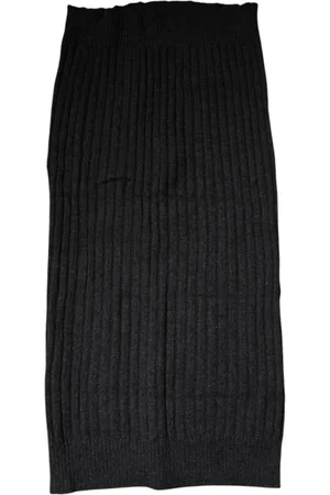 Dolce & Gabbana Tilbehør, Dame, Sort, ONE SIZE, Cashmere, Sort Cashmere Strikket Halsvarmer Tørklæde