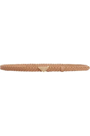 Prada Tilbehør, unisex, , 75 CM, Læder, Flettet læderbælte