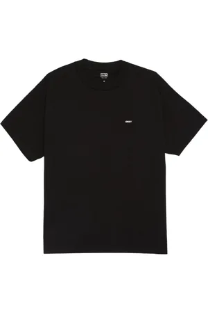 Obey Top, Herre, Sort, XL, Bomuld, Ikonisk Bomulds T-shirt med Bagtryk