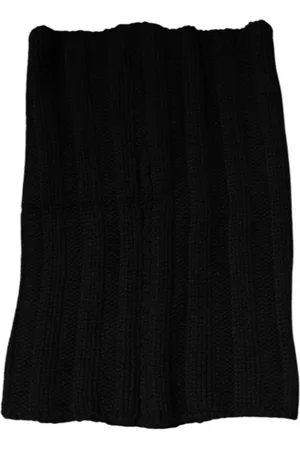 Dolce & Gabbana Tilbehør, Dame, Sort, ONE SIZE, Cashmere, Sort Cashmere Strikket Halsvarmer Tørklæde