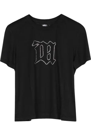 MISBHV Top, Dame, Sort, M, Krystal Logo Sort Kortærmet T-shirt