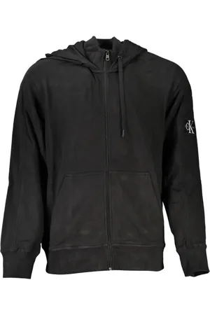 Calvin Klein Sweathshirts & Hoodies, Herre, Sort, S, Bomuld, Elegant hættetrøje