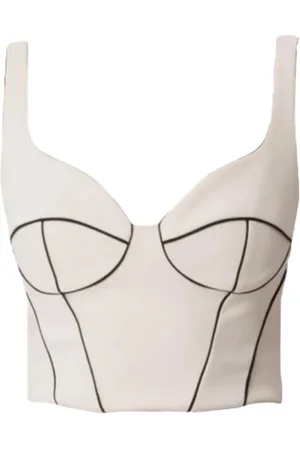 Elisabetta Franchi Top, Dame, , L, Polyester, Sort Smør Hjerteudskæring Bustier