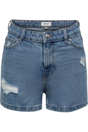 ONLY Shorts, Dame, Blå, M, Denim, Højtaljede denim shorts