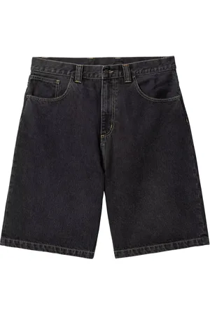 Carhartt Shorts, Herre, Sort, M, Denim, Sorte Denim Shorts med Lynlås Detalje