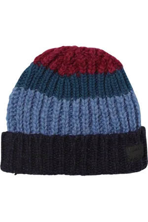 Paul Smith Tilbehør, Herre, Blå, ONE SIZE, Uld, Blå Strikket Beanie Hat