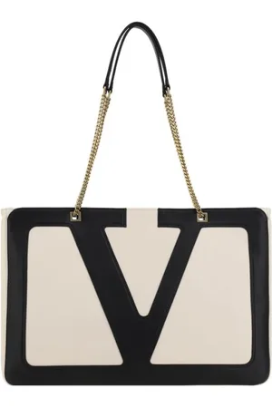 VALENTINO GARAVANI Taske, Dame, , ONE SIZE, Uld, Logoed Skuldertaske med Kædehåndtag