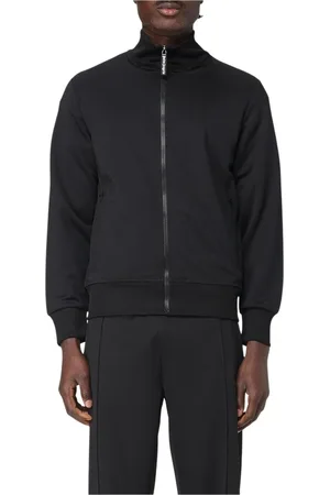 Palm Angels Sweathshirts & Hoodies, Herre, Sort, S, Bomuld, Sort ZipUp Track Jacket