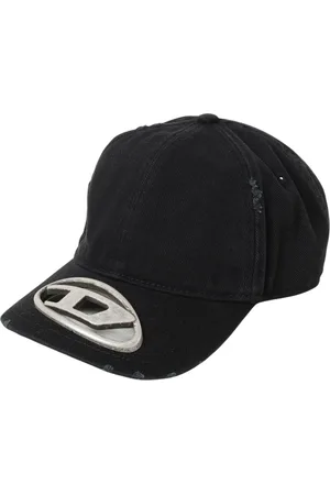 Diesel Tilbehør, Herre, Sort, ONE SIZE, Bomuld, Urban Metal Accent Baseball Cap