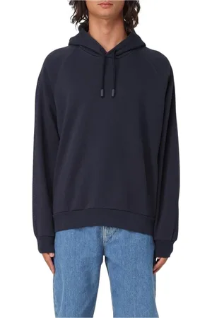 SUNNEI Sweathshirts & Hoodies, Herre, Blå, XL, Bomuld, Broderede Ærmer Afslappet Fit Hættetrøje