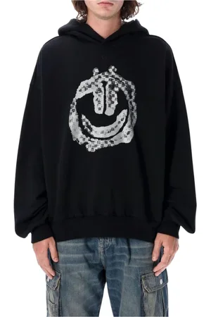 MISBHV Sweathshirts & Hoodies, Herre, Sort, XL, Bomuld, Smiley Face Hoodie