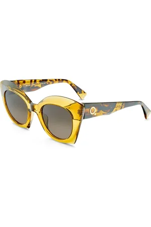Etnia Barcelona Tilbehør, unisex, Brun, 49 MM, Uld, Belice Solbriller Lys Havana Gul/Brunt Skygge